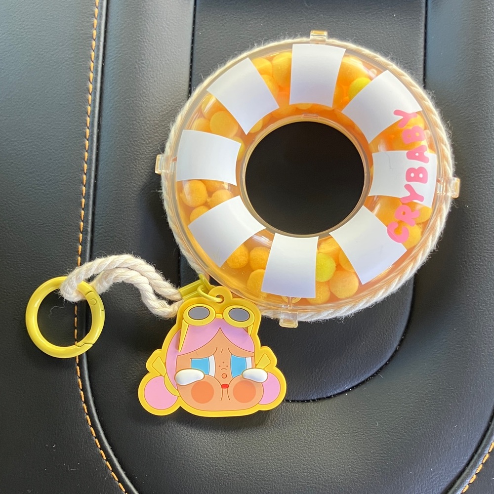 Crybaby vacation mode on lets surfKeychain with Yellow and Orange